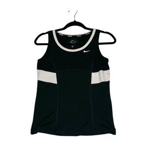 Nike Dri-FIT Tennis Tank Girls XL Black White Trim